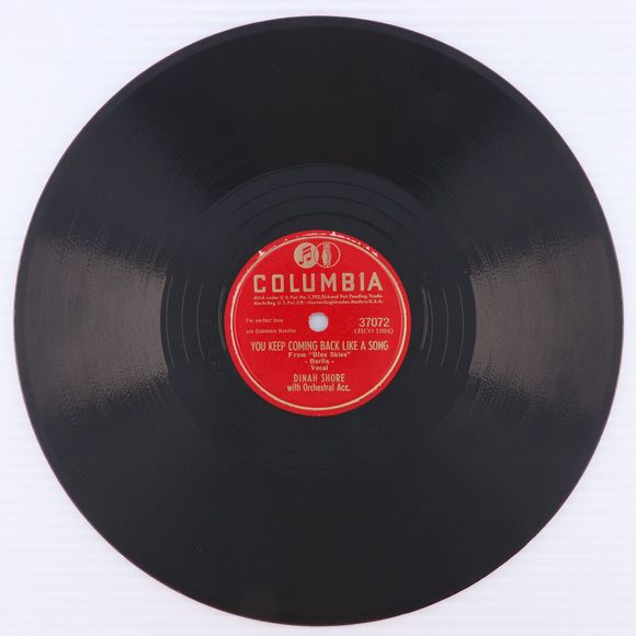 Dinah Shore, Way That The Wind Blows/You Keep Coming 1946 10" 78rpm Record 37072 - Picture 4 of 16